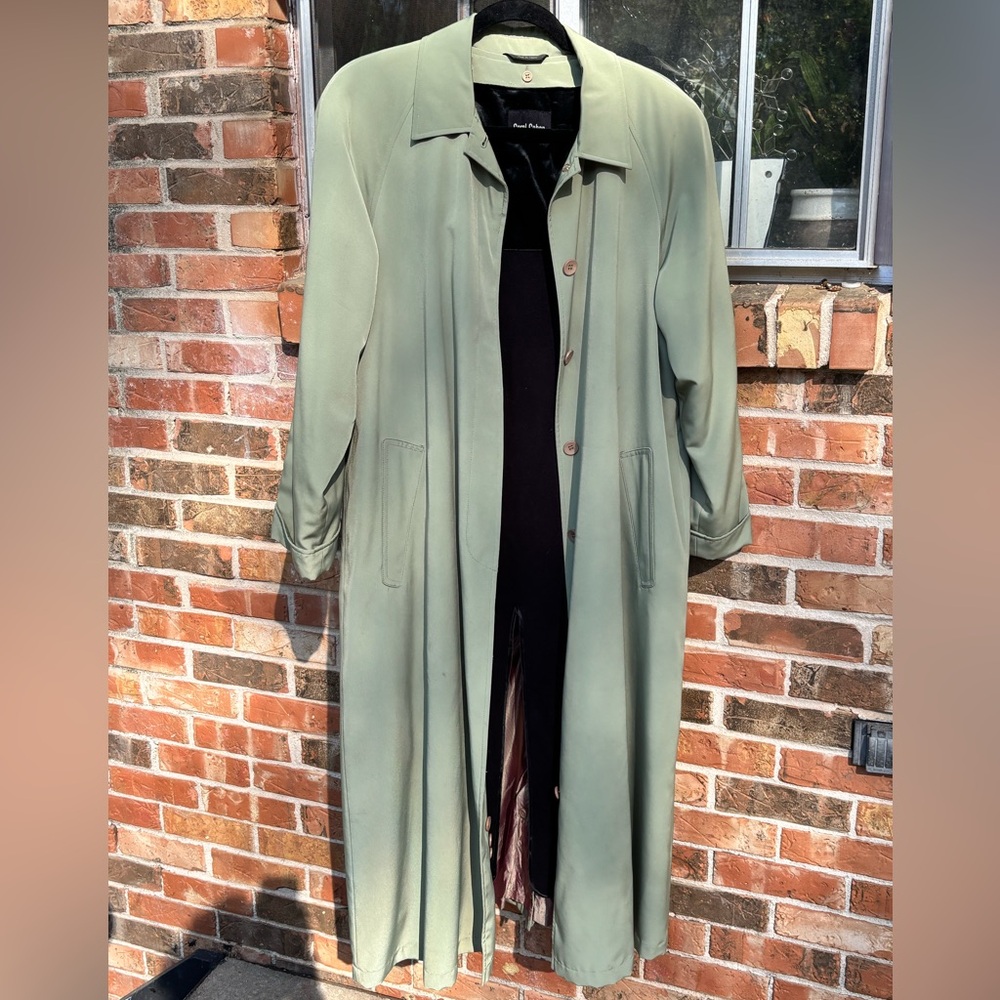 Carol Cohen Collectibles Vintage Trench Coat With Full Button In Lining size L